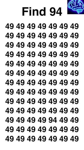 Find 94 in 5 Seconds! 👀 | Only Sharp Eyes Win 🧠