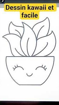 comment dessiner une plante kawaii
