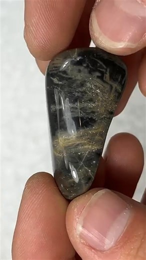 Shiny Black Polished Rock Before and After | Crystal Legacy