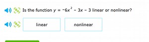 「㸚］Is the function y = - 6 x ^ { 2 } - 3 x - 3 linear or nonlin... | Filo