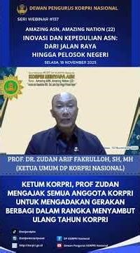 Prof. Zudan Invites All Civil Servants to Hold a Sharing Movement in Celebration of KORPRI's Anni...