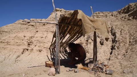 Primitive shave: Obsidian vs fire