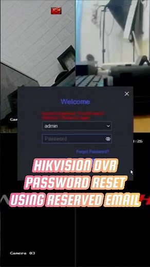 Hikvision DVR Password Reset Using Reserved Email #cctv #cctvcamera #hikvision