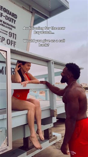 Austin Curry & Emily Hayden | Comment and tag @foxtv and @baywatchtv below if you want to see us on the new Baywatch!! #Baywatch #Audition #Casting | Instagram