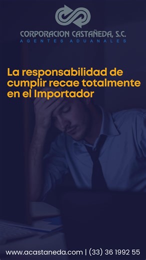 📢 Atención Importadores: La Manifestación de Valor Electrónica será obligatoria a partir del 9 de Diciembre, ¿Estás listo? La responsabilidad de cumplir recae totalmente en el Importador. Significa que tú deberás generar, firmar y transmitir la Manifestación con tu e.firma. Un envio incorrecto puede impedir el proceso del pedimento, ocasionando: 💸 Multas ⏱️ Retrasos 🚫 Bloqueos Operativos En Corporación Castañeda estamos listos para apoyarte. Protege tu operación y evita sanciones. 📧 contacto