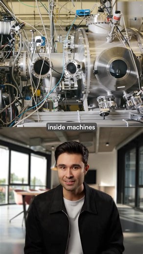 Rowan Cheung on Instagram: "Dutch technology company ASML manufactures the world’s most advanced chipmaking machines, costing up to $400 million each. Only five of their High NA lithography systems exist globally, and they’re essential for producing cutting-edge semiconductors used by NVIDIA, Apple, and TSMC. The machines create extreme ultraviolet light (EUV) by shooting molten tin at 50,000 droplets per second and vaporizing them with lasers. This process etches microscopic patterns onto silic