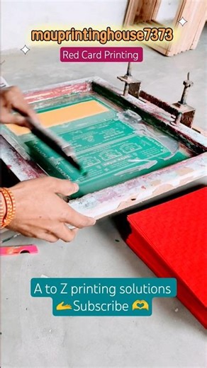 Screen Printing tutorial | Red Card printing #ytshorts #shorts#mauprintinghouse