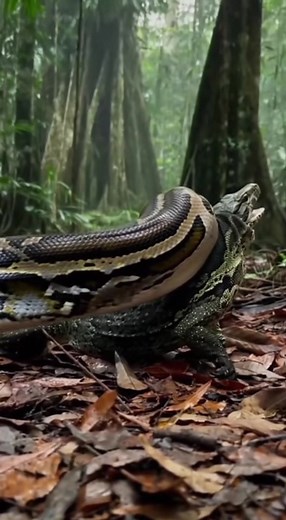 "Watch an epic battle as a giant python attacks a huge lizard! 🐍🦎 Experience the raw power of nature up close. AI-generated wildlife action. #PythonVsLizard #WildlifeAttack #EpicNatureFight #AnimalKingdom #AIWildlifeVideo" | Insect Planet