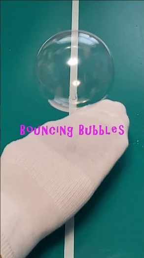 Water Sugar and Dish Soap = Bouncing Bubbles