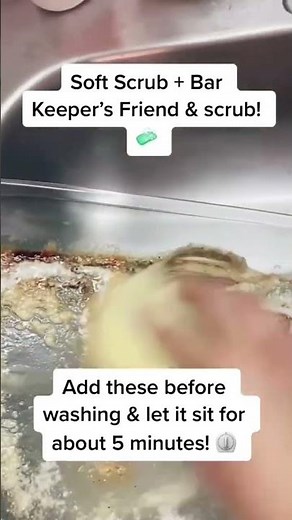 How to Clean Burned Glass Baking Dish! #cleaning #cleaningmotivation #howto by @pamelafletcher_