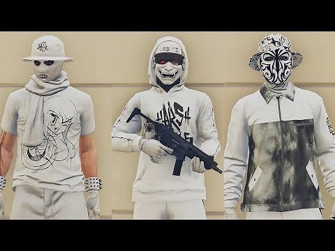 GTA V - 5 Easy Tryhard Outfits Tutorial #204 ( White Outfits 2025)