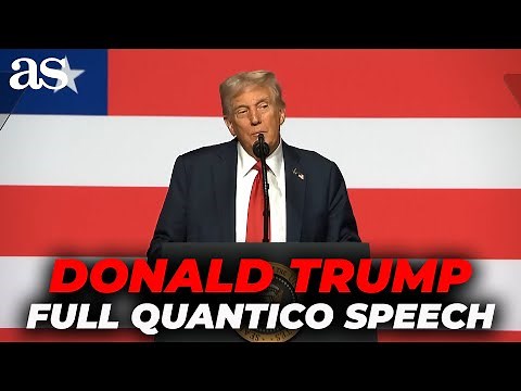 DONALD TRUMP addresses military officials at QUANTICO MARINE BASE | FULL SPEECH