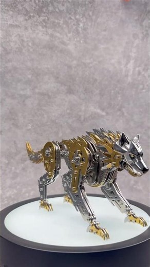 総重量に驚愕。1mm厚ステンレスをネジ留めする『メカニカルウルフ』が精密すぎて感動レベル…【3Dメタルパズル/BLDB】