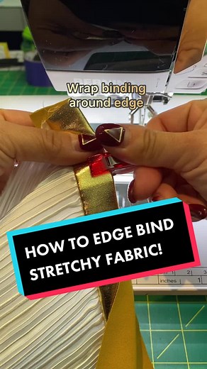 Mini #sewingtutorial - add nice edge binding to stretchy/pleated/accordion/slippery fabric! Used on my #FireEmblem #cosplay, worked great!