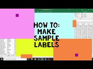 How to make sample labels using excel and word