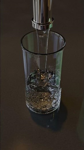 Filling 2 cups with Water! - Learn Fluid Simulations in Description #fluidsim