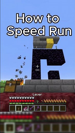 How to speed run tutorial #minecraft #speedrun