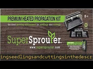 Super Sprouter Premium Heated Propagation Kit for Starting Seeds or Cuttings, Includes Heat Mat, Tr