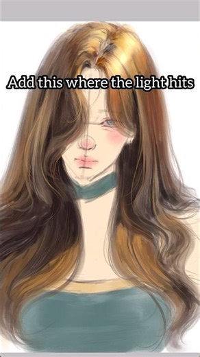 How to Draw GLOSSY Hair in 60 Seconds!✨ #tutorial #ibispaintx #shorts