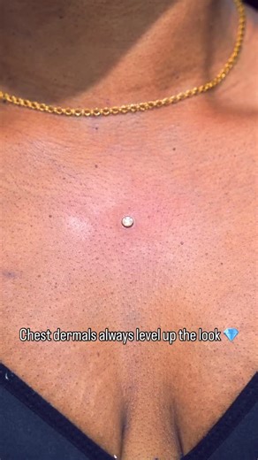 Live By The Sword Tattoo on Instagram: "This accessory goes with EVERYTHING. Time to get a chest dermal 😄💎 Pierced with Diane @shinysharptthings at our Union Square location 📍 Looking for a chest dermal piercing specialist in NYC, a chest piece like this adds instant shine without being over the top! Soho, Union Square, and Williamsburg 11AM-9PM 7 DAYS A/W…🕘 WALK-INZ OR BOOK ONLINE…📕 TATTOOS & PIERCINGS, NO ATTITUDE, NO MISERABLE HOOPS TO JUMP THROUGH…🚫 WALK-INZ WELCOME OR BOOK ONLINE AT ⚔