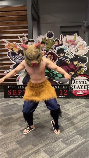 Demon Slayer Movie: Inosuke Dancing into Castle