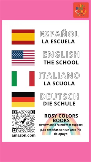 🎨✨ Dive into a world of colors and languages with our latest coloring book from Rosy Colors! 📘✨ Unleash creativity while learning 4 languages at once — Italian 🇮🇹, English 🇬🇧, Spanish 🇪🇸 & German 🇩🇪. Each page has dual zones: on the left side it’s already beautifully colored, on the right side it’s waiting for your touch! Perfect for kids, language learners or anyone who loves to combine art and vocabulary. Colour your way to new words, boost focus and have loads of fun! 🖍️💡 🔗 Grab 