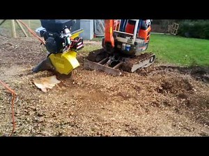 Klou stump grinder c/w own engine for mini excavators