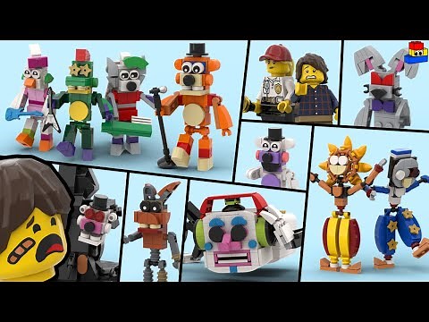 FNAF Security Breach: How to make LEGO minifigures of every character // Five Nights at Freddy's