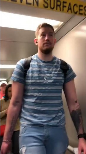 Life as a 7ft human part 30! They took out a chair so I could fit on the plane #Shorts