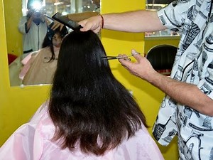 Long hair to short bobcut