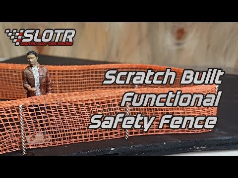 Scratch Built Functional Orange Safety Fence Crash Barrier