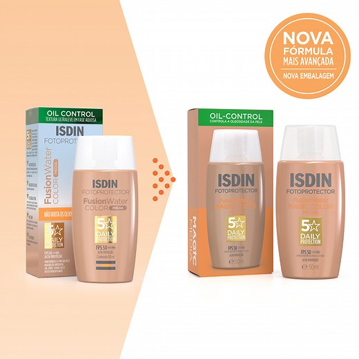 Fotoprotector ISDIN Fusion Water MAGIC Color Média FPS 50