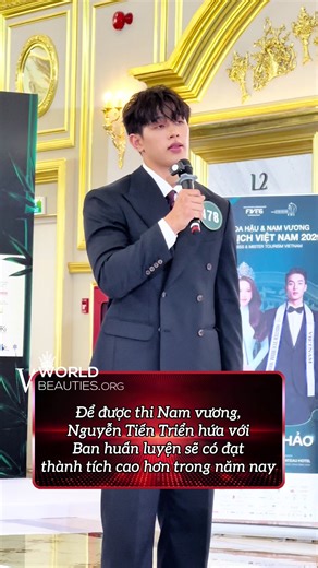 Hứa với Ban huấn luyện sẽ có đạt thành tích cao hơn để được thi Nam vương #HoahauNamvuongdulichvietnam2026 #MissMisterTourismVietnam2026 #Five6entertainment #WorldBeauties #MisterTourismVietnam