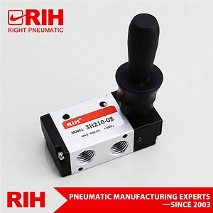 [Hot Item] 5/2 3/2 Way Aluminum Alloy Single Control Hand Pull Lever Valve Manual Operated Pneumatic Hand-Pull Control Valve