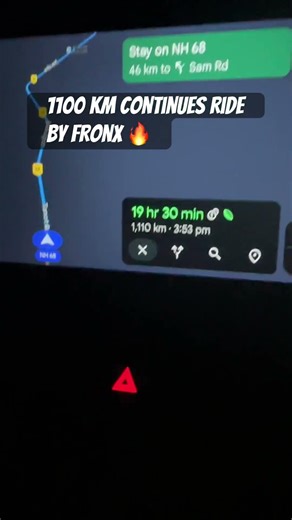 1100 km continuous drive Fronx