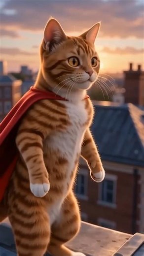 Super Cat to the Rescue!🐱‍🏍| #aianimation #shorts #youtubeshorts