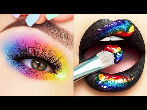 15 Glamorous Colorful Eye Makeup ideas & Rainbow Eye Shadow Tutorial | Gorgeous Eye Makeup Look #136