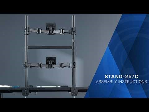 STAND-257C Dual Ultrawide Vertical Monitor Desk Mount Assembly by VIVO