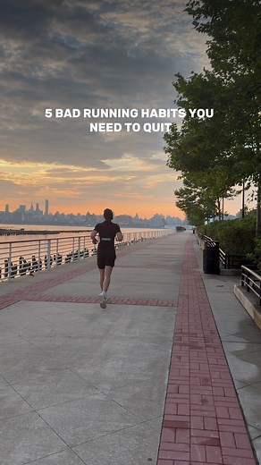 Mathew Wright on Instagram: "5 Habits Below 👇🏻 I see runners making the same mistakes over and over again and then wonder why they’re not getting faster or stronger... These are the 5 bad running habits you need to quit if you want to see real progress: 1. Running the same route at the same pace every single day You’re teaching your body to be efficient at one thing instead of challenging it to improve. 2. Looking down at your feet while you run This destroys your posture, restricts your breat