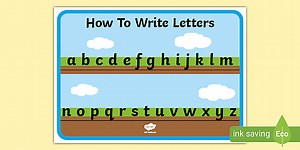 Ground, Grass and Sky Alphabet Display Poster