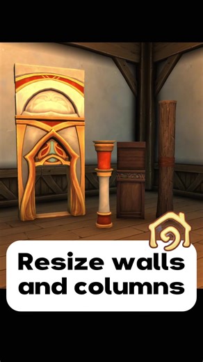 Resize Walls & Columns — 5s Trick. One minute to master scaling :) #WorldOfWarcraft #WoWHousing #PlayerHousing