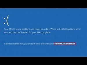 Fix Memory Management BSOD Blue Screen Of Death Error on Windows 10/11