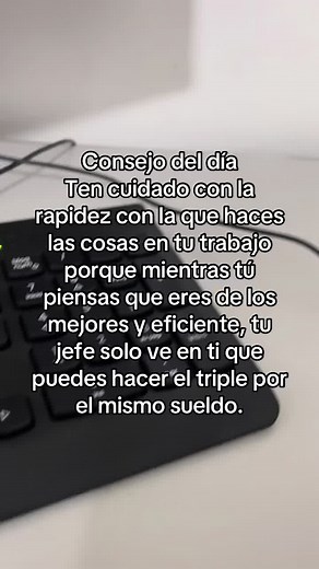 Consejo del día: Ten cuidado con la rapidez en el trabajo