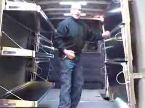 Fold Away Shelving for the Sprinter van