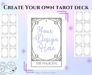 DIY Tarot Card Deck Template: Printable Black & Purple Design (PDF) - Etsy