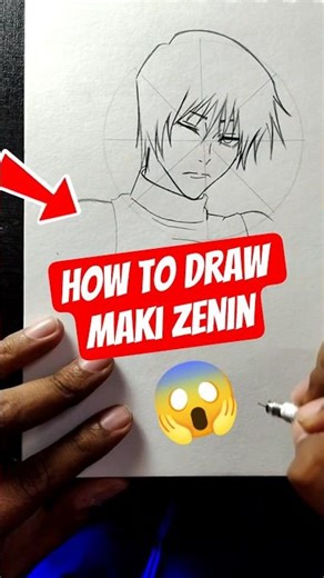 How To Draw Maki Zenin ✨😱 #maki #shorts