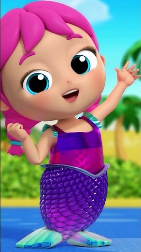 Jill Looks Like A Pretty Little Mermaid 🧜‍♀️ #shorts #kids #cartoons Little Angel Nursery Rhymes