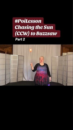 Pt2 Poi Chasing the Sun (CCW) to Buzzsaw #poi #PoiSpinning #PoiDance #FlowArts #PoiTutorial