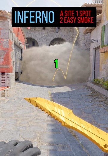 CS2 Inferno Site 1 Spot 2 Smoke Guide