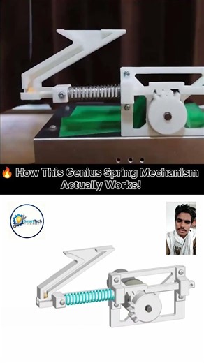 How This Genius Spring Mechanism Actually Works 🔥 | Mechanical Engineering Animation #shorts